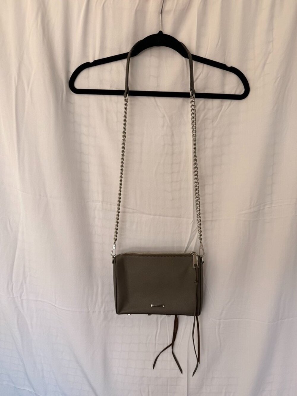 Rebecca Minkoff Gray Crossbody Bag with Chain Strap
